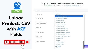 Upload Woocommerce Products CSV with ACF Fields Step by Step Method