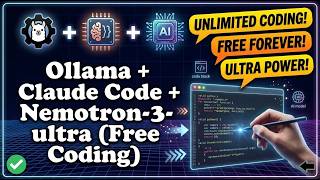 Ollama + Claude Code + Nemotron 3 Ultra (Free Coding)