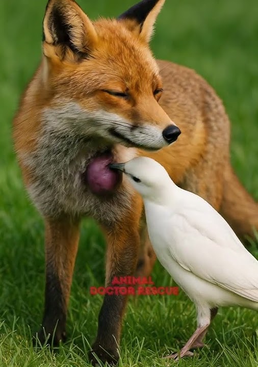 ⚠️A bird saves a fox with a tumor.