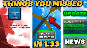 THINGS YOU MISSED IN TFS UPDATE 1.33 - UPDATE NEWS, PICK UP PLAYER, MISSILES & More | Turboprop FS