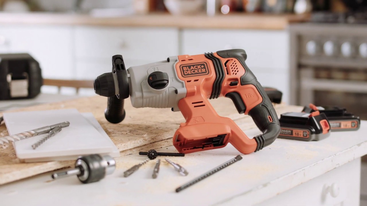 BLACK+DECKER 18V Cordless SDS-Plus Hammer Drill 