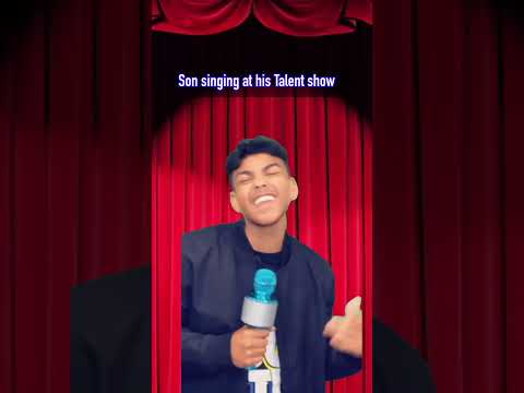 Son Singing At His Talent Show Viral Shorts