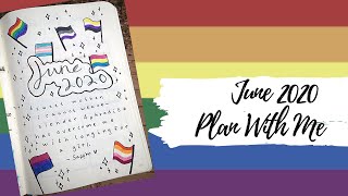 June 2020 Bullet Journal Plan With Me || LGBTQ+ Pride Theme! 🏳️‍🌈