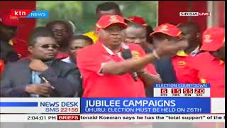 President Uhuru Kenyatta addresses Bungoma residents during campaign rally