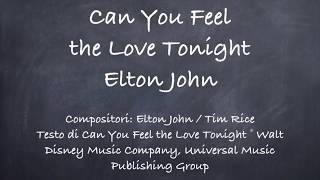 Can you feel the love tonight(The Lion King)-Elton John