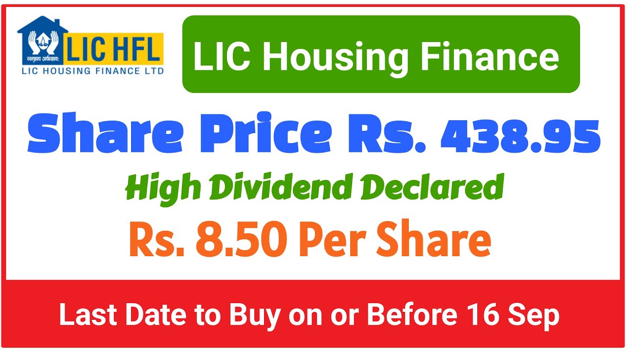 Rs. 8.50 dividend declared LIC Housing Finance share latest news