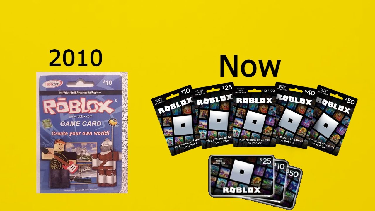 My original Roblox gift cards from 2010. The days. :( : r/roblox