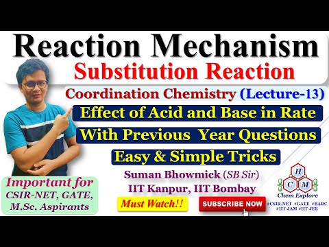 Substitution Reactions || Reaction Mechanism || Coordination Chemistry(Lecture-13) || CSIR-NET GATE