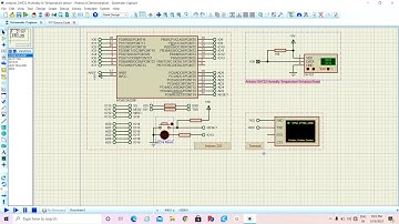 working of temperature sensor using proteus software