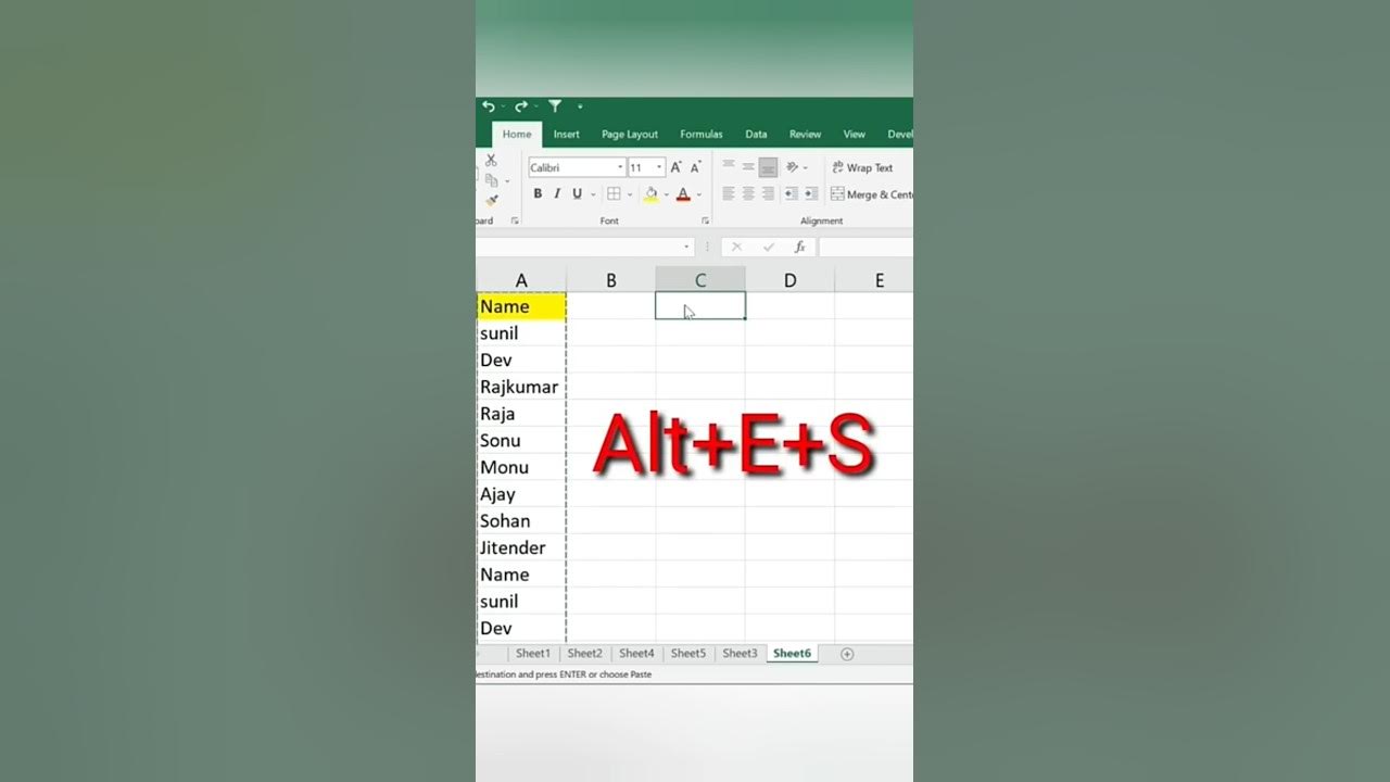 Transpose Data into column just a second excel tips and tricks #excel # ...