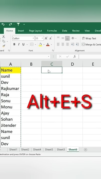 Transpose Data into column just a second excel tips and tricks #excel # ...
