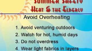 Summer Safety  Heat and the Elderly