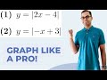 Graph the Absolute Value of a Linear Function! | Precalculus MASTERCLASS!