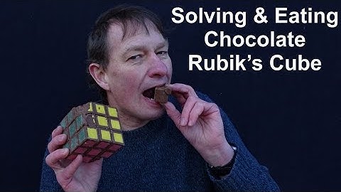*MUKBANG* Solving & Eating my CHOCOLATE Rubik
