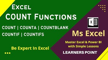 Excel COUNT Functions Explained | COUNT, COUNTA, COUNTBLANK, COUNTIF, COUNTIFS Tutorial in Bangla