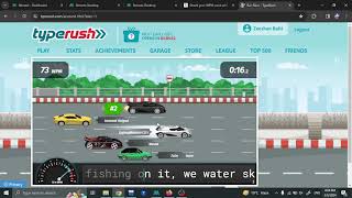 68.9 WPM Typing typerush game