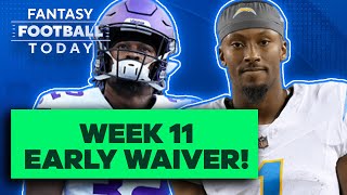 EARLY Week 11 Waiver Wire, Rankings Risers and Fallers + MNF DFS | 2023 Fantasy Football Advice