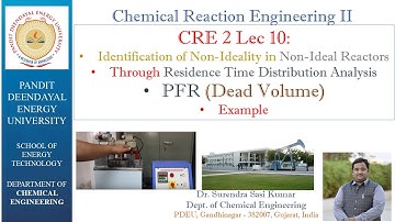 CRE2 Lec 10: Identification of Non-Ideality through RTD analysis PFR(reactor) with Dead Volume Issue