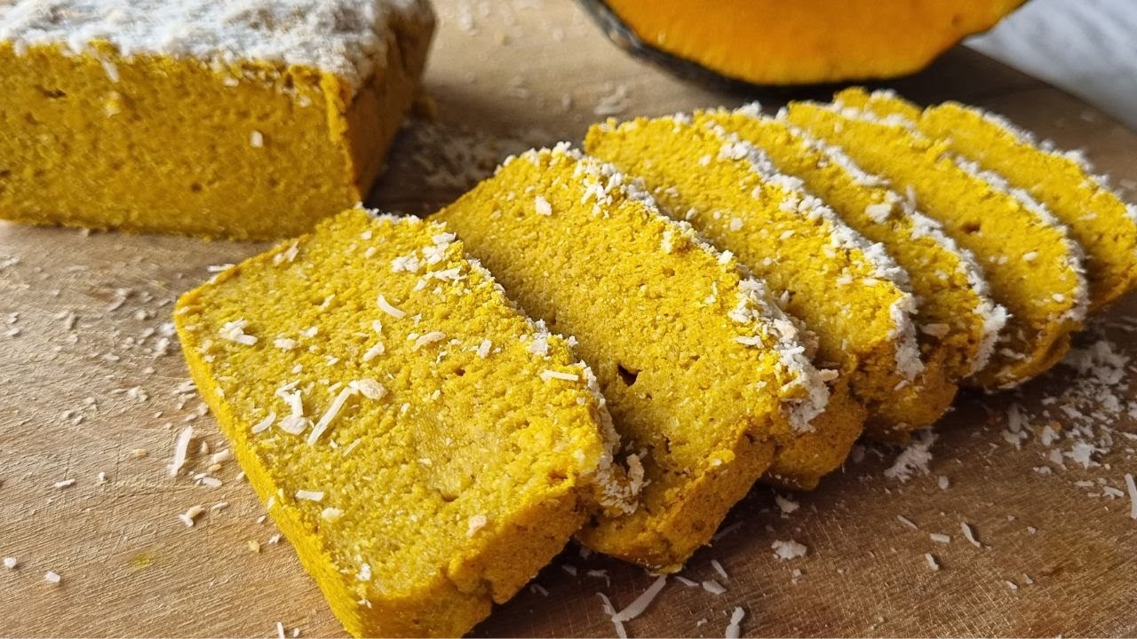 Pan Sin Gluten de Calabaza y Coco Rallado. Pan Saludable y VEGANO. #recetasdegri