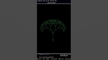 Amazing 🌲 tree design in python 🐢 turtle #shorts