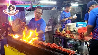 100,000 Sold Monthly! Amazing Satay Grilling Skill, Top-Secret Sauce Revealed - Malaysia Street Food