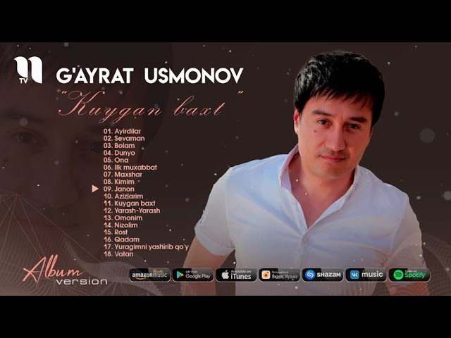 Watch G'ayrat Usmonov - Kuygan baxt nomli albom dasturi on YouTube Watch G'ayrat Usmonov - Kuygan baxt nomli albom dasturi on YouTube