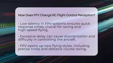 How Does FPV Change RC Flight Control Perception? - RC Toy Central