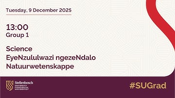 SU Graduation (Dec. 2025): Science (Group 1)