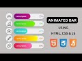 How to create Animated bar Using Html Css & JS || Animated Skill Bar #loadingbar #animatedbar