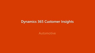 Dynamics 365 Customer Insights Power App Pocket Demo (Automotive)