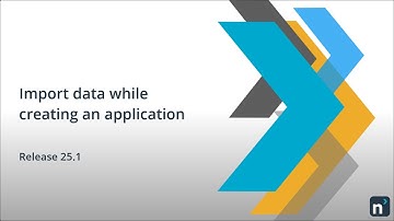 Import Data While Creating an Application