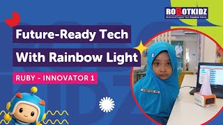 🚀 Ruby Demonstrates Future-Ready Tech Skills with a Rainbow Light Vincibot | ROBOTKIDZ