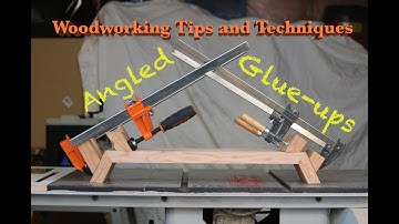woodworking tips and techniques: Unique angled clamp glue-ups