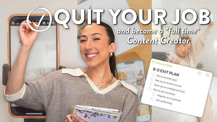 You're going to quit your job to create content full-time & here's exactly how you're going to do it
