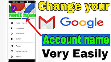 How to change gmail id name | change your google account name