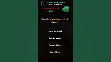 How do you merge cells in Excel? | #ExcelTips #ExcelTricks #ExcelQuiz #ExcelTraining #ExcelFormulas
