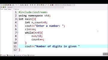 How to count number of digits in an integer in c++