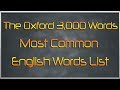 The Oxford 3000 Words List - Most Common English Words List - Learn English Words Vocabulary