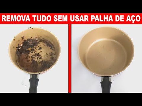 COMO TIRAR CROSTA DA PANELA QUEIMADA COM FACILIDADE - Canal Dicas da Kel