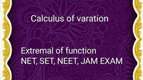 To find extremal function (calculus of variation)