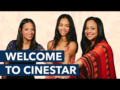 Zoe Saldana, Mariel Saldana and Cisely Saldana. Welcome to Cinestar!