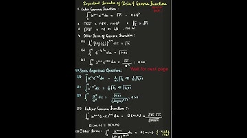 All Important Formulas of Beta & Gamma Function | M.Sc. Maths | RPSC 1st Grade & Lecturer Exam 🔥
