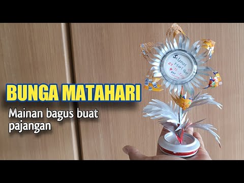 cara-membuat-bunga-matahari-dari-kaleng