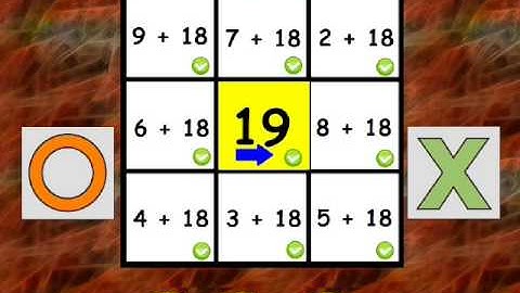 Tic Tac Toe Addition Plus 15 to Plus 20