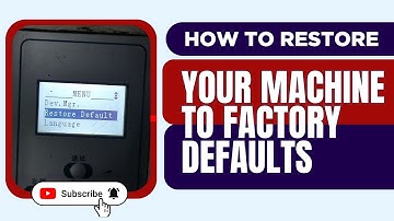 How to Restore Your XP600 Large Format Machine to Factory Default Settings