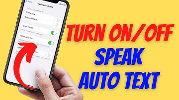 Enable/Disable Speak Auto Text on iPhone