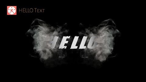 | How to make SMOKE EFFECT intro | Tutorial | Video Editing In Mobile | Kinemaster | Best |For You |