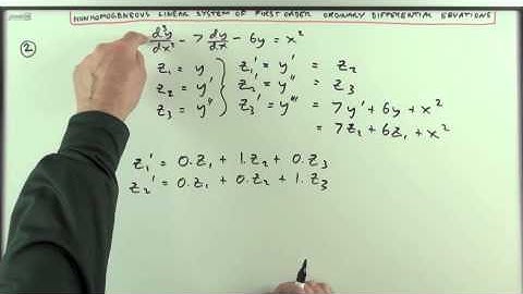 Linear algebra & system of first order ODEs. (2) Decompose a 3rd order ODE