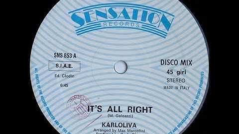 Thumbnail of Karl Olivas- It's All Right (Vocal) Italo Disco 1986