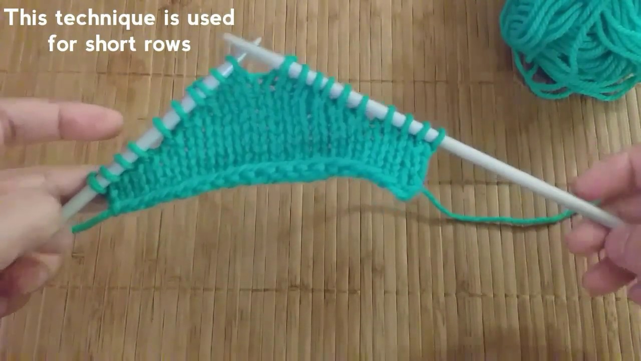 Wrap and Turn ( w&t ) Technique | Short Row Method #shortrows - YouTube